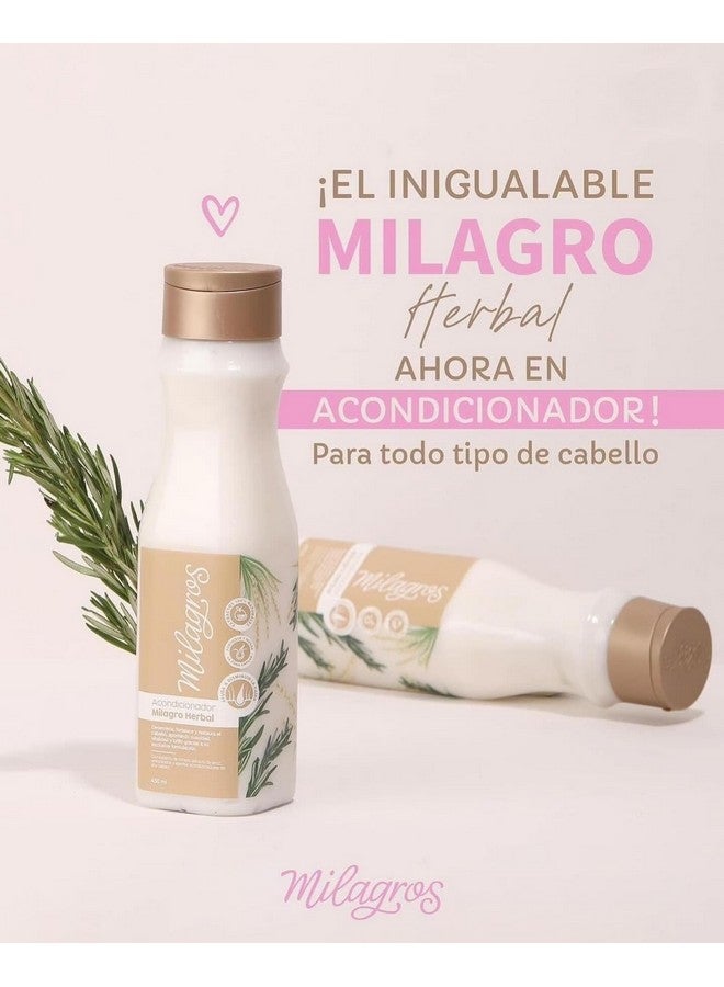 Milagros Acondicionador Herbal | Disminuye La Caida Del Cabello Y Aporta Suavidad Y Brillo, Beige - Image 2