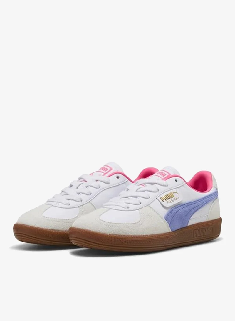 Puma PUMA White-Intense Lavender-Gum Palermo Sneakers Unisex for Men | Best Price UAE