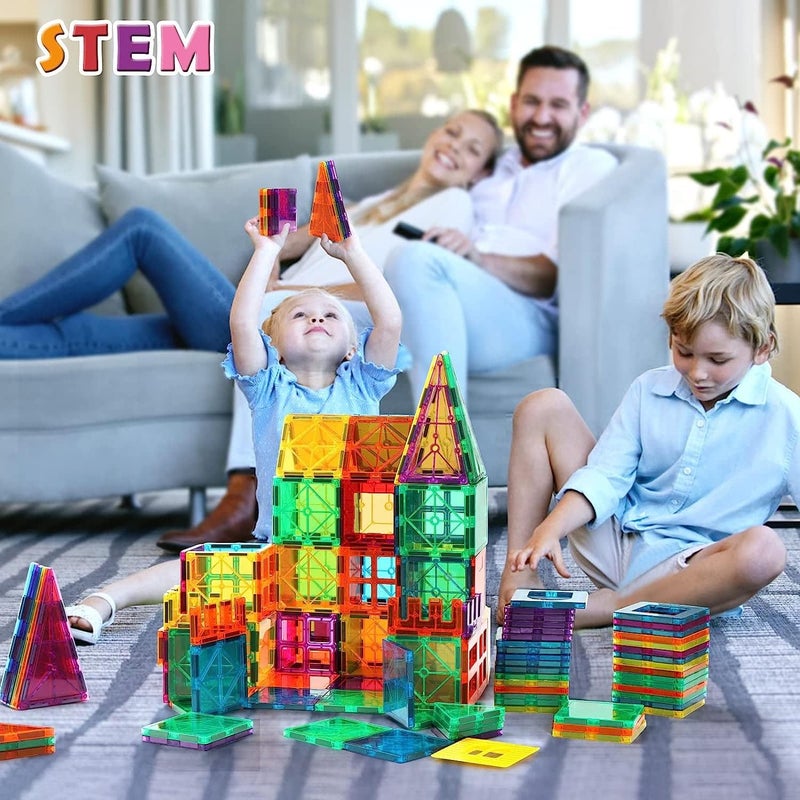 MagPlay 16 قطعة صنع في الهند - البلاط والمكعبات المغناطيسية الأصلية STEM. ألعاب تعليمية إبداعية مفتوحة النهاية للأطفال من سن 3 سنوات، متعددة الألوان - Image 5