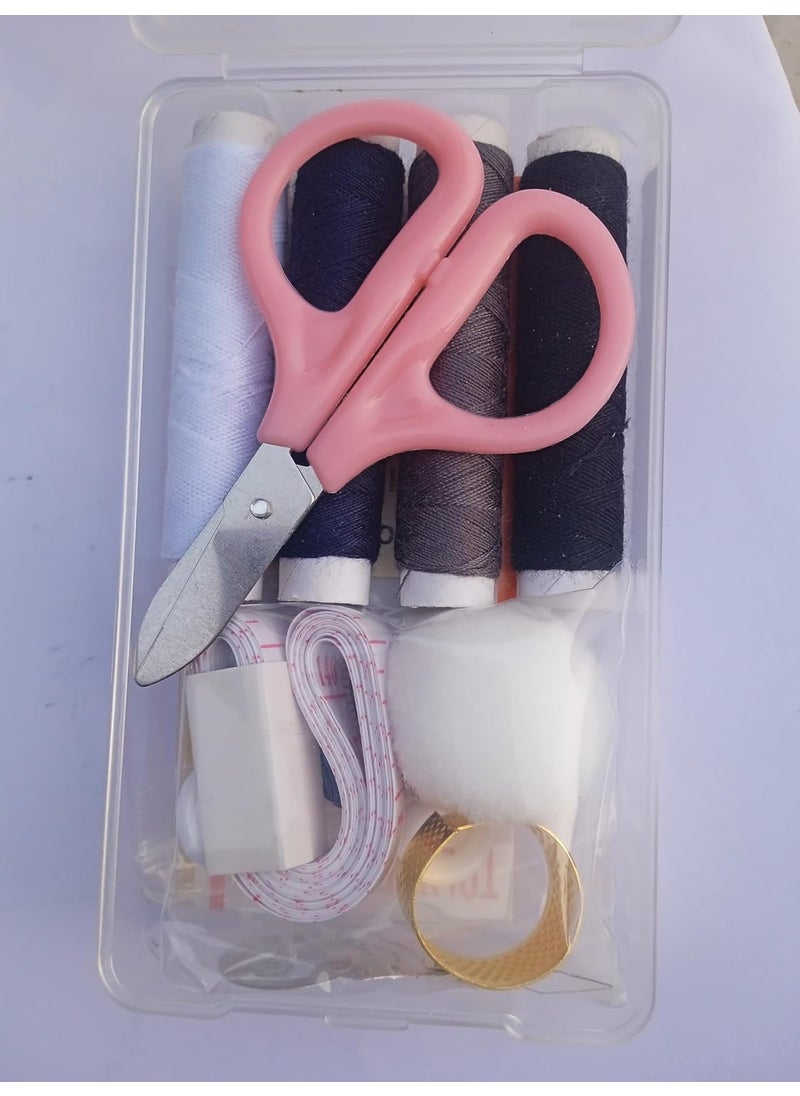 Basicare Basicare Sewing Kit, Portable Sewing kit Box Sewing Supplies Accessories with 4Pcs Thread Spools, Scissors, Thread Needles,Tape Measure for DIY, Adults,Beginners,Emergency,Travel,Home  - Image 1