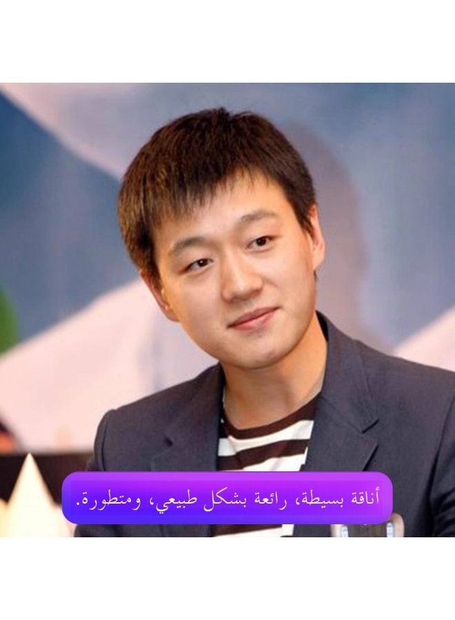 100% شعر بشري حقيقي، خصلات رجالية قصيرة، نفس أسلوب المشاهير، عصرية، طبيعية، وسيم، خصلات كاملة. - Image 4