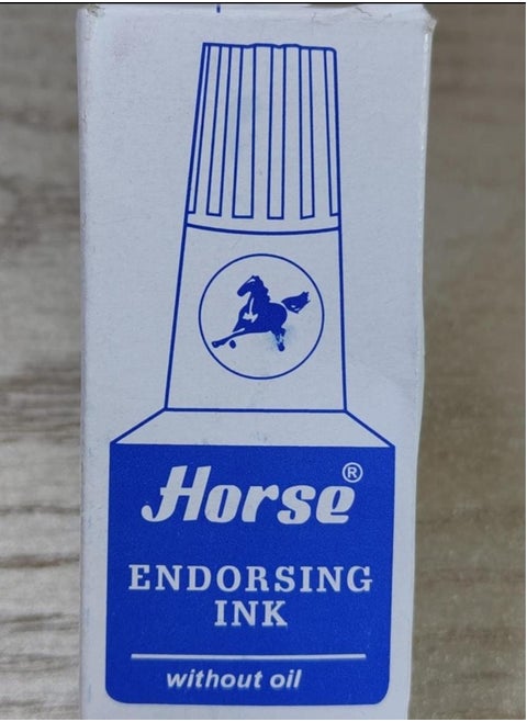 Blue ink bottle