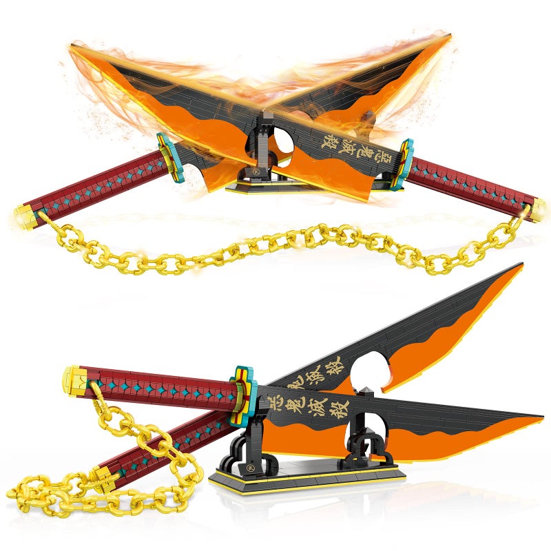 TOY PLAYER Uzui Tengen Demon Sword Building Set Compatible with Lego Katana Building Set for Anime Fans1478 Pcs - Image 2