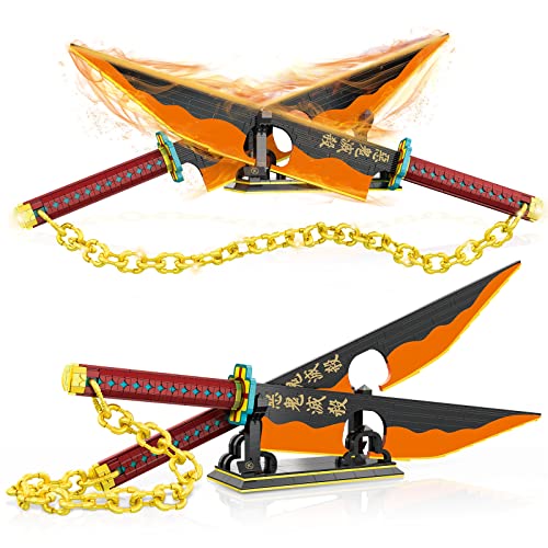 TOY PLAYER Uzui Tengen Demon Sword Building Set Compatible with Lego Katana Building Set for Anime Fans1478 Pcs - Image 1