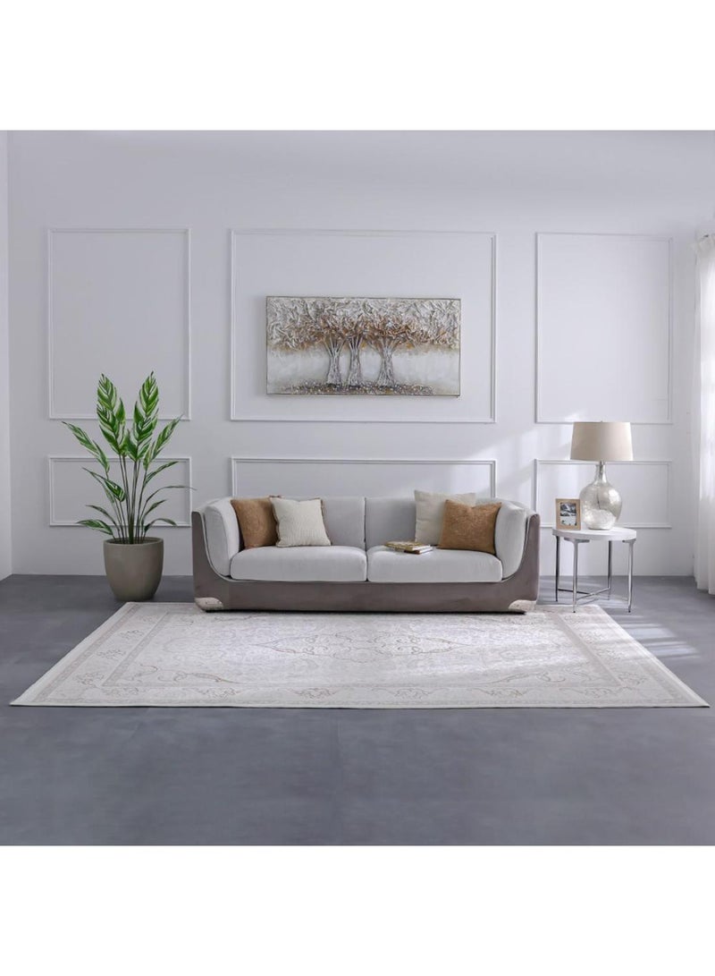 DANUBE HOME Pearl Artsilk Rug  Polyester Area Rug Floor Covering L300xW200cm-Cream & Multi 231300472160 - Image 5