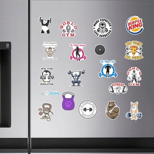 WallDesign Fitness Motivation Magnets - Essential Magnet Set for Gym Enthusiasts, Durable, Stick on Any Magnetic Surface (Set of 19) - Image 1