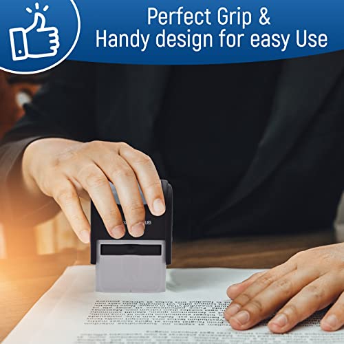 Executive Supplies Self-Inking “Entered” Stamp – Red Ink, Pre-Inked, Refillable Pad, Clear Impression, Durable Grip for Office & Business Use – Executive Supplies - Image 4