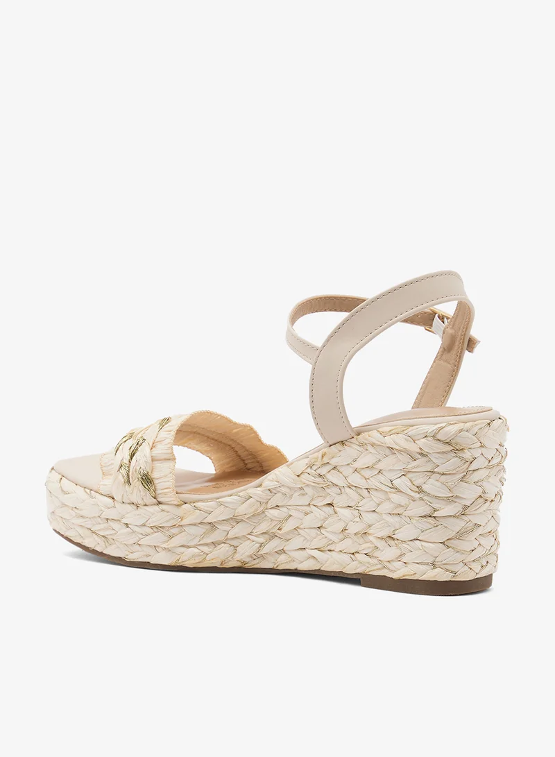 جينجر Ankle Strap Wedge Sandals