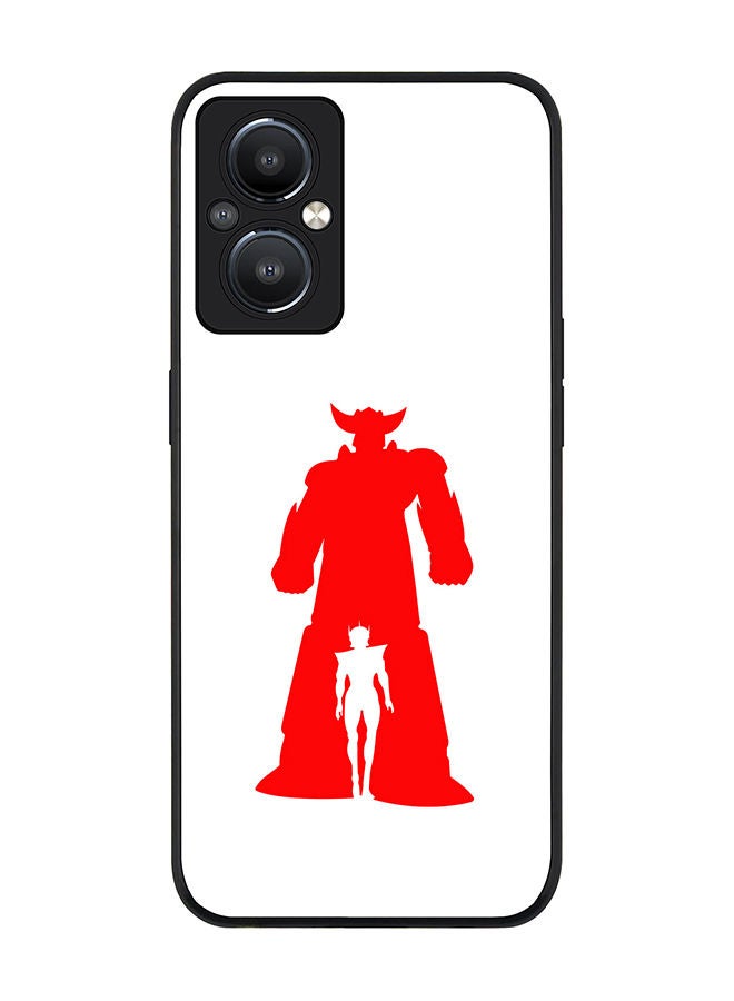 Stylizedd Rugged Black edge case for OnePlus Nord N20 5G Slim fit Soft Case Flexible Rubber Edges Anti Drop TPU Gel Thin Cover - Grendizer (White) - Image 1
