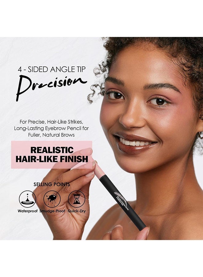 Anglicolor Square Microblading Eyebrow Pencil, Liquid Eyebrow Pen, Square Angled Eyebrow Brush Natural Hair-Like Brow, Long-Lasting, Waterproof Eye brow Pencil for Women and Girls Makeup - Image 3