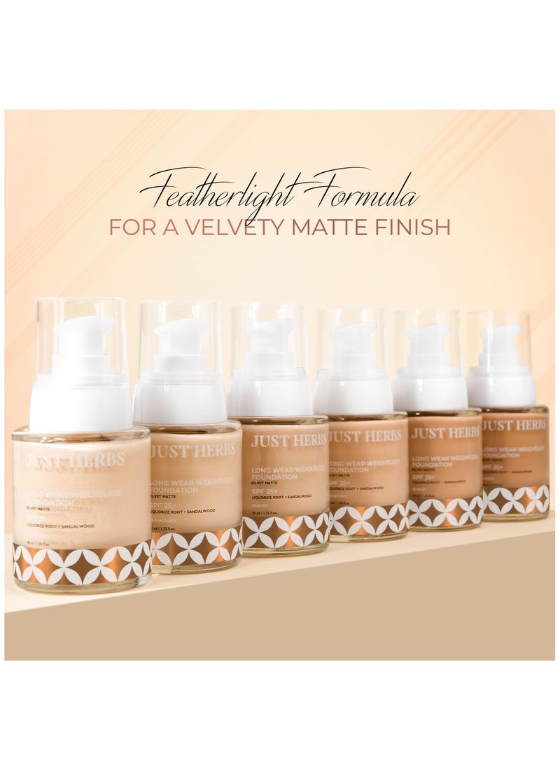 Just Herbs Just Herbs Medium to Full Coverage Longwear Weightless Foundation Sand  - Image 2