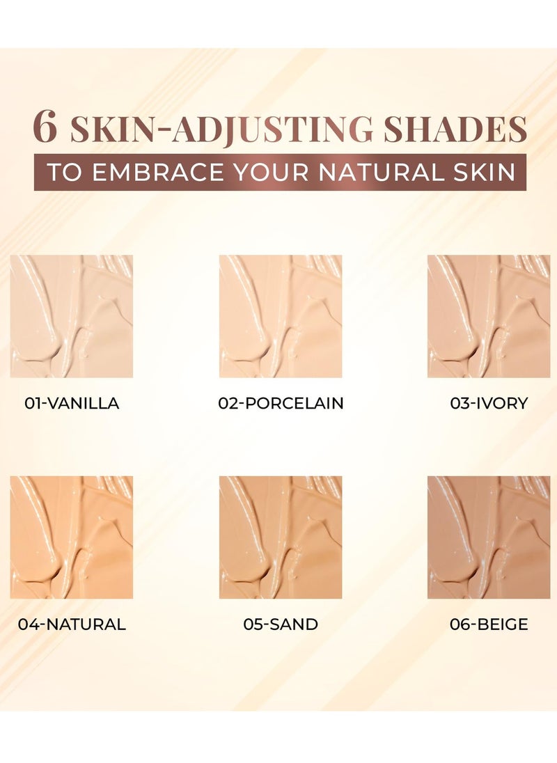 Just Herbs Just Herbs Medium to Full Coverage Longwear Weightless Foundation Sand  - Image 3