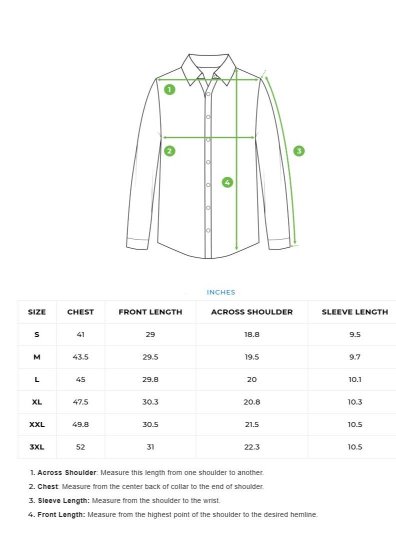 THE BEAR HOUSE Cotton Shirt for Men | Slim Fit, Long Sleeve, Casual or Formal Button-Down | Soft, Breathable Fabric for Work, Everyday, & All-Season Wear in Stylish - Image 2