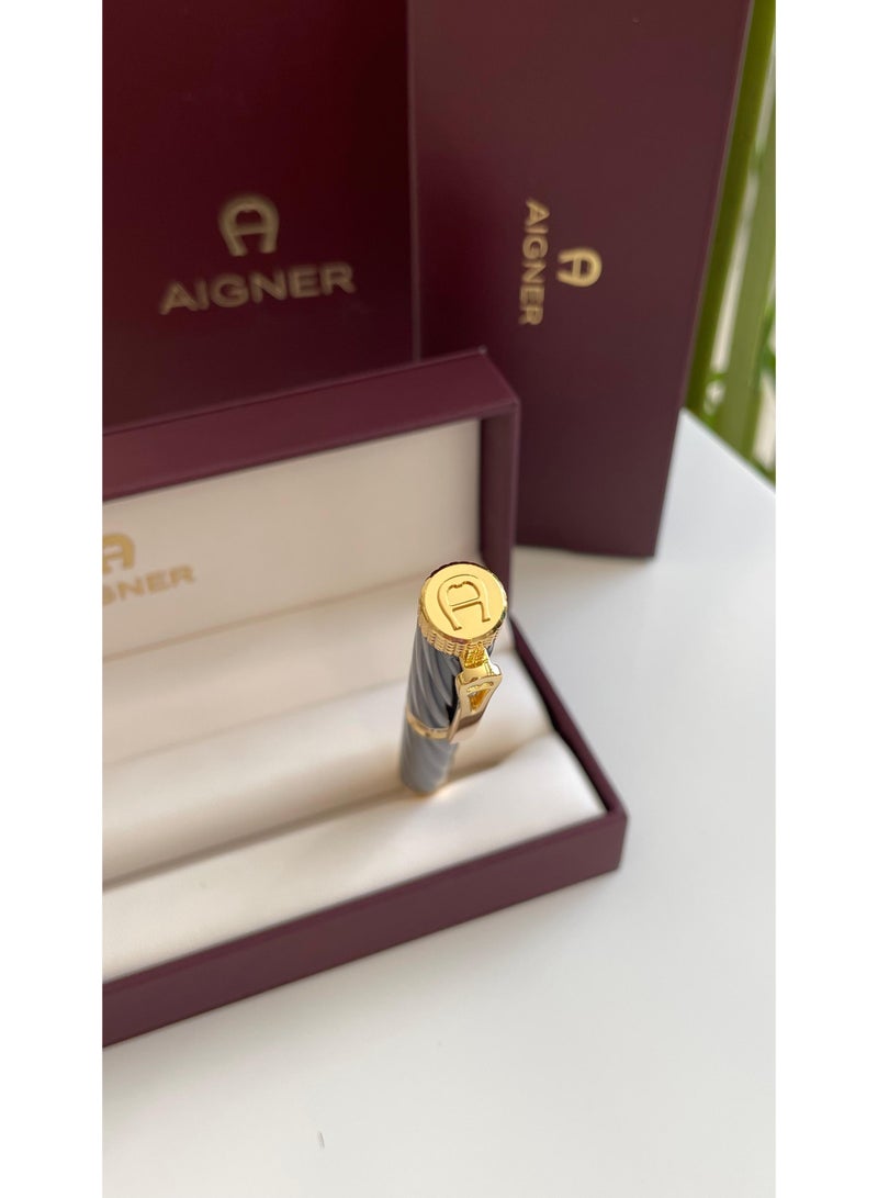 AIGNER Blue navy and gold ink pen - Image 3