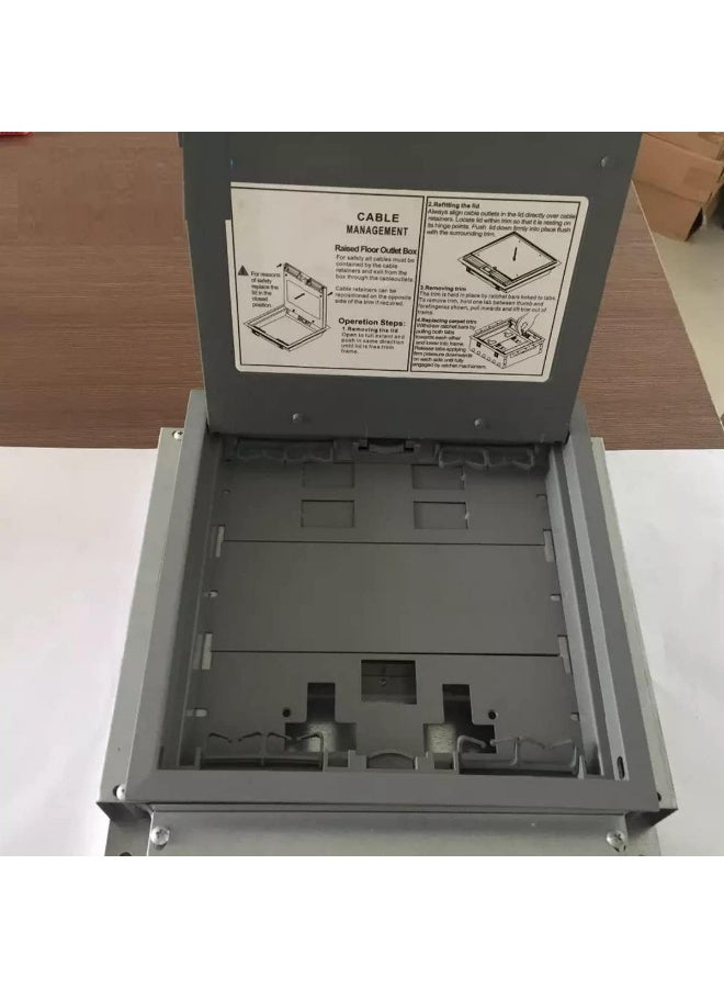 Royal Apex Royal Apex Cable Management System -Electrical Raised Floor Outlet Box With 3 Compartments  - Image 2