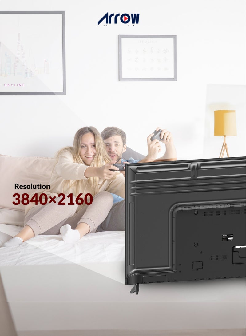 ARRQW 55 Inch 4K Smart LED TV, webOS 2.0, UHD 3840x2160 Resolution, 16:9 Aspect Ratio, 1.5GB RAM, 8GB ROM, Dolby Atmos, DTS Premium Sound, Bluetooth Audio, HDR10+, 3 HDMI & 2 USB Ports, Hand-Free Voice Control, WiFi | Model Name: RO-55LPW - Image 4