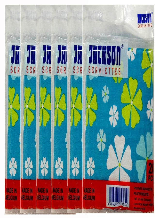 Jackson Serviettes Soft 3 Ply Designer Face Tissue Packet_06-20 pcs (Pack of 6) - Image 1