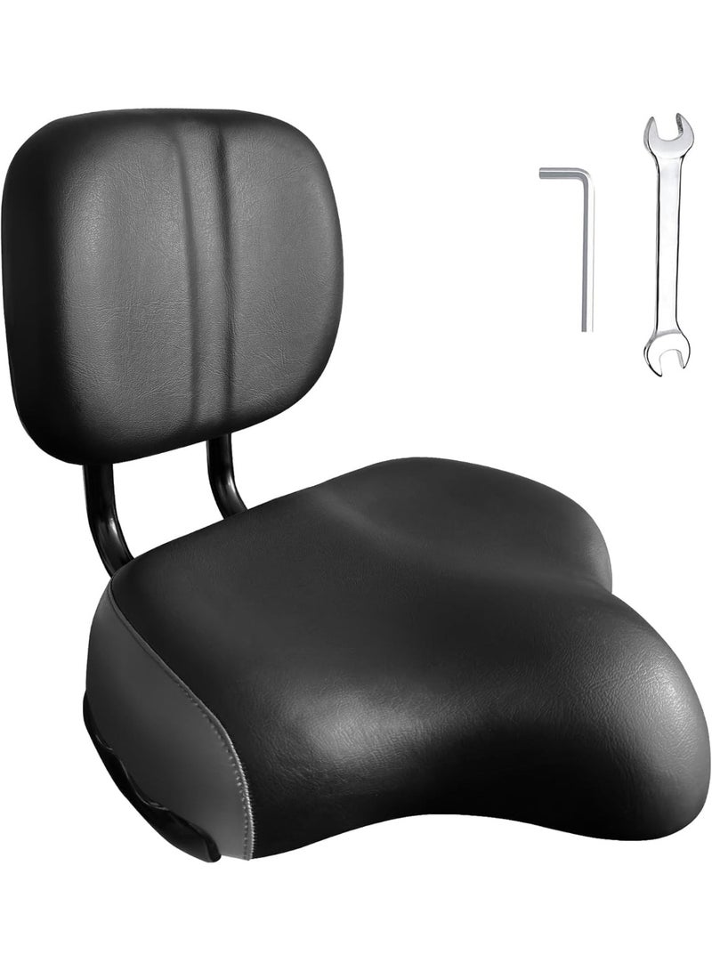ChicAbode Oversized Ergonomic Bike Seat with Backrest, Adjustable Height, Comfortable for Men and Women, for Tricycle, City, Commuter, and Electric Bikes - Image 1