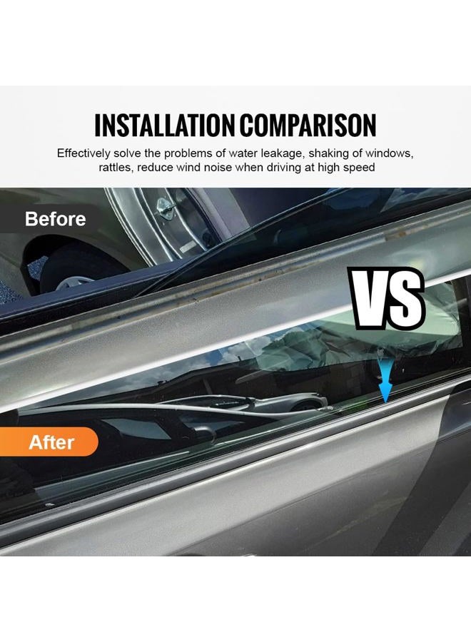 GZYF Window Weather Stripping, Window Seal Moulding Weatherstrip for Honda Civic 2006 2007 2008 2009 2010 2011, Replaces#72450-SNA-A01 72410-SNA-A01 72950-SNA-A01 72910-SNA-A01 - Image 4