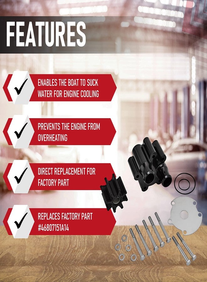 AA Ignition Raw Water Pump Housing & Impeller Kit - Sierra 18-3150,Quicksilver 807151A14,Mercury 46-807151A14,46-807151A7 - Mercruiser Alpha & Bravo 4.3,5.0,5.7,6.2,7.4,8.2L V6/8 Engines - Marine Inboard Repair - Image 2