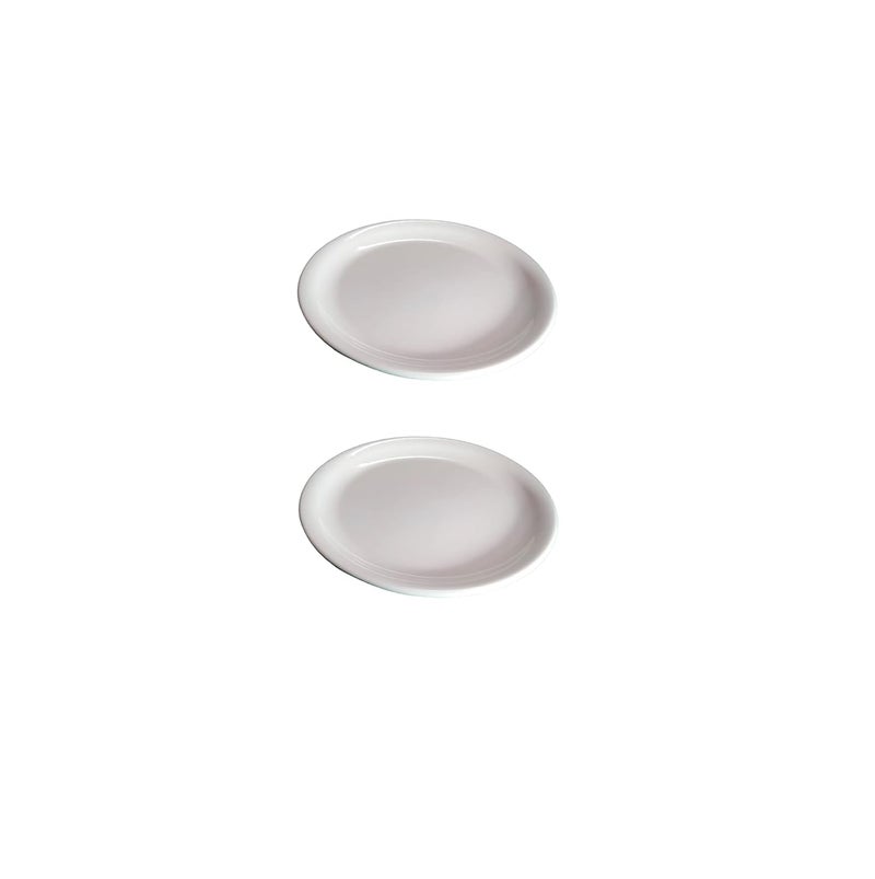 Servewell Melamine Quarter Serving Plate Set of 2 White - Image 1
