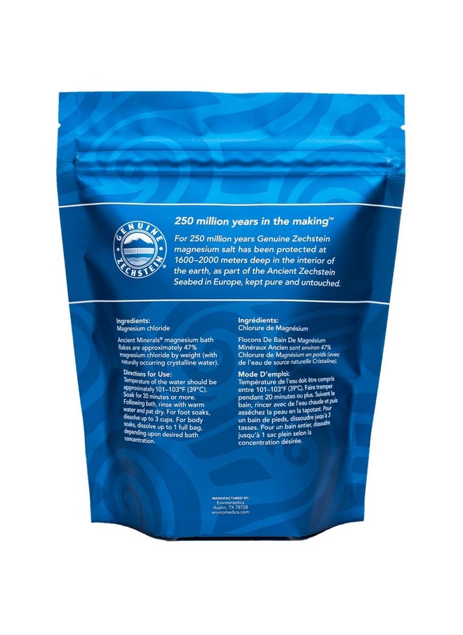 Ancient Minerals Ancient Minerals Magnesium Bath Flakes of Pure Genuine Zechstein Chloride - Resealable Magnesium Supplement Bag That Will Outperform Leading Epsom Salts 1.65 lbs  - Image 3