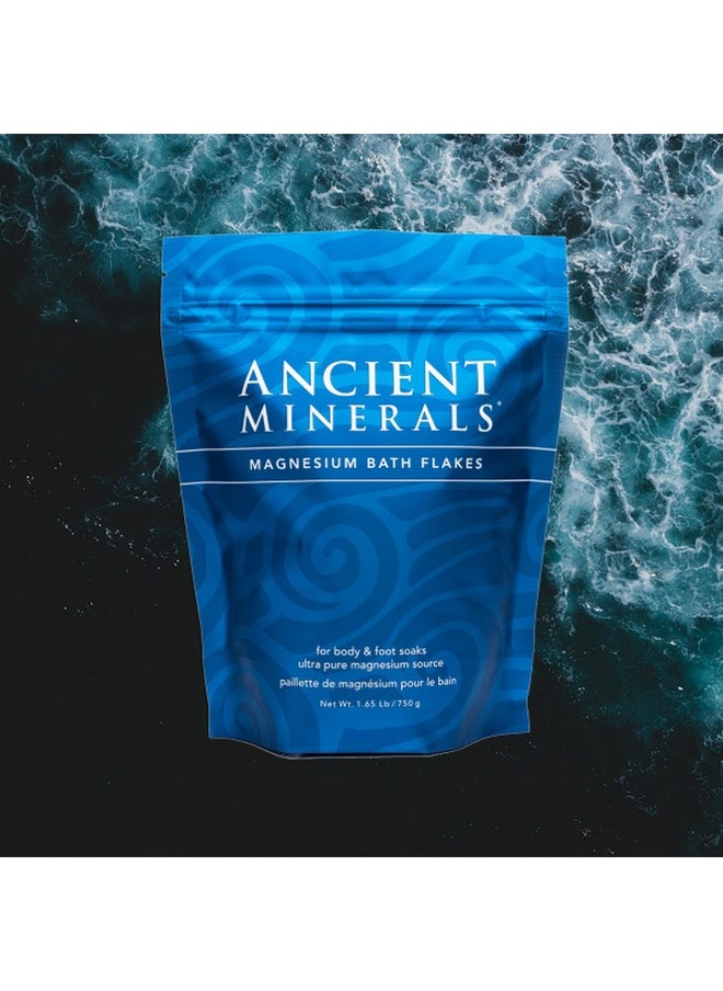 Ancient Minerals Ancient Minerals Magnesium Bath Flakes of Pure Genuine Zechstein Chloride - Resealable Magnesium Supplement Bag That Will Outperform Leading Epsom Salts 1.65 lbs  - Image 2