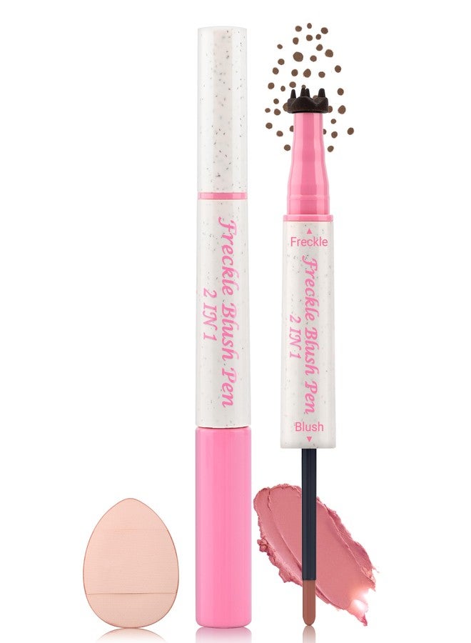 Jutqut Freckle Pen and Liquid Blush Makeup Set, Freckle Blush Liquid Pencil with Powder Puff, Waterproof Quick Dry Long Lasting, Suitable for Natural Sun-kiss Face Makeup #01 - Image 1