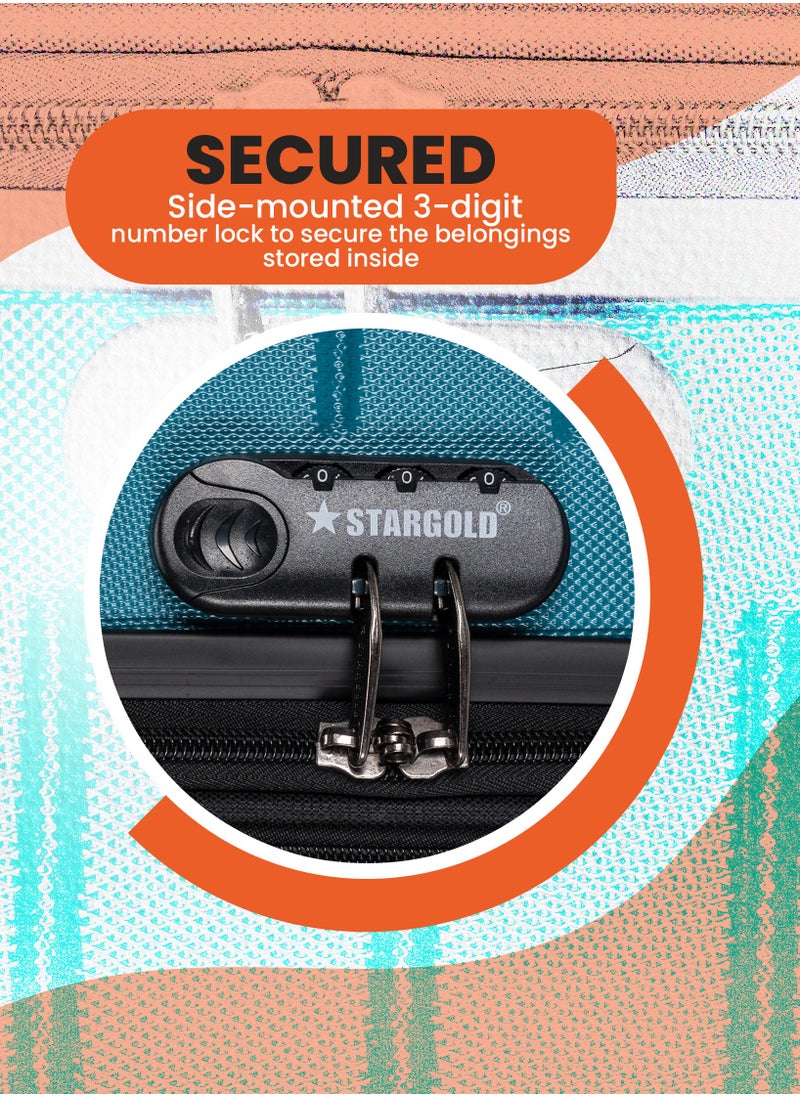 Stargold - Hardside Spinner 4 Piece Luggage Trolley Set With Number Lock - Image 1