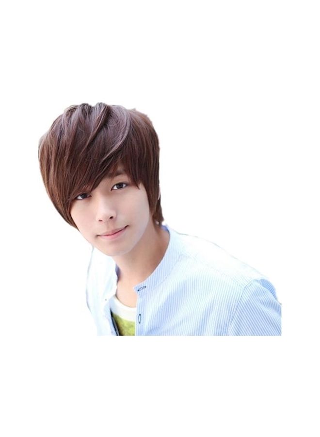 شعر مستعار مسترسل ومجعد بني