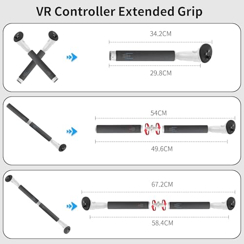 RCstyle Hibloks 3 in 1 Handle Attachments Fit for Meta Quest 3S/Quest 3 Controller,VR Gorilla Tag Long Arms Grips for Meta Quest 3 Accessories,Beat Saber/Baseball/Golf Club,Enhance More Gaming Experiences - Image 5