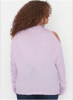 trendyol Lilac Cut Out Detailed Knitwear Sweater TBBAW23AN00025  - Image 5