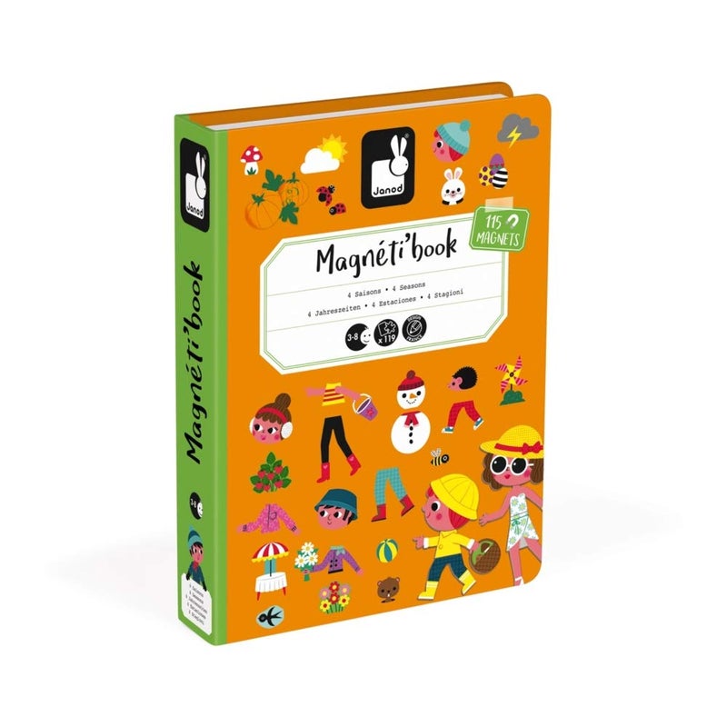 Janod MagnetiBook 120 pc Magnetic 4 Seasons Game - Travel/Storage Case Included - Ages 3+ - J02721 - Image 3