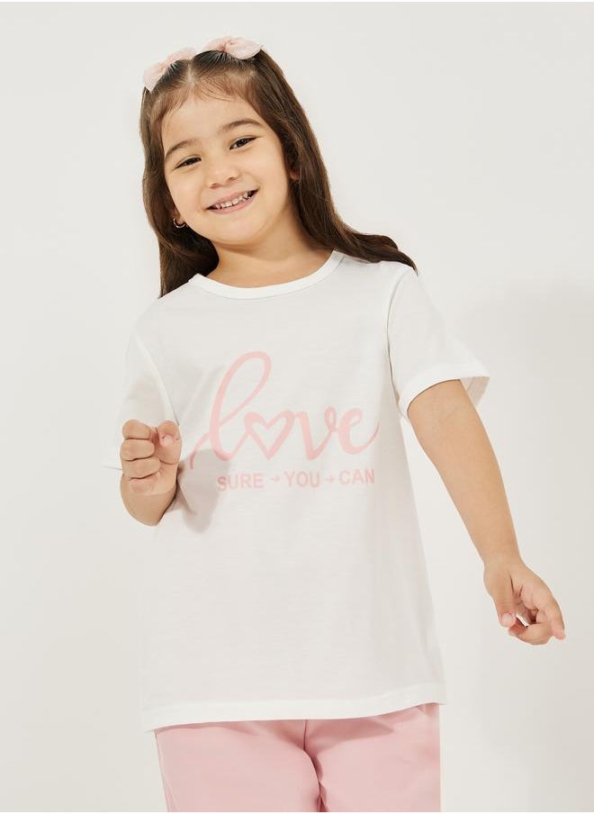 Styli Pack of 3 - Slogan Print T-Shirt, Cuffed Joggers & Sling Bag  - Image 2