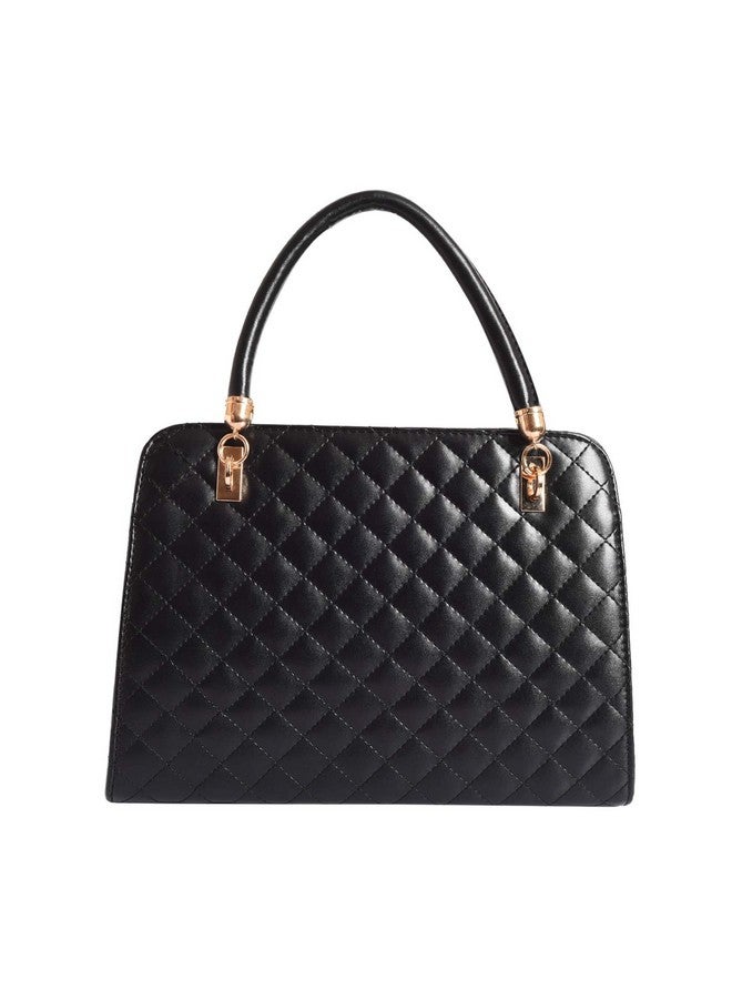 LINO PERROS Lino Perros Faux Leather Handbag (BLACK)  - Image 5
