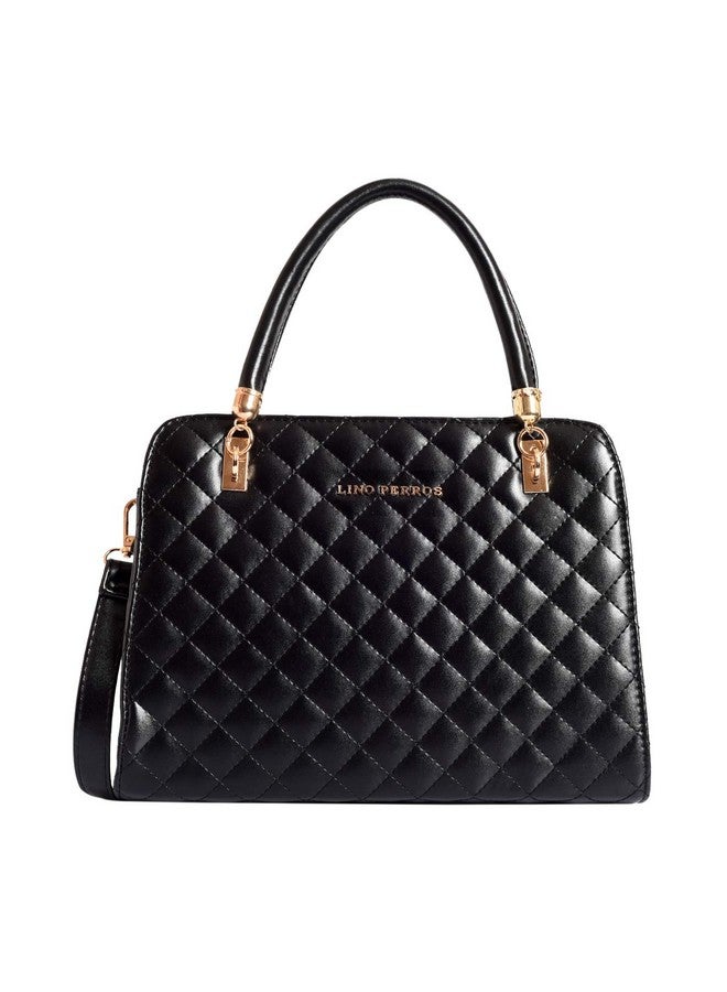 LINO PERROS Lino Perros Faux Leather Handbag (BLACK)  - Image 1