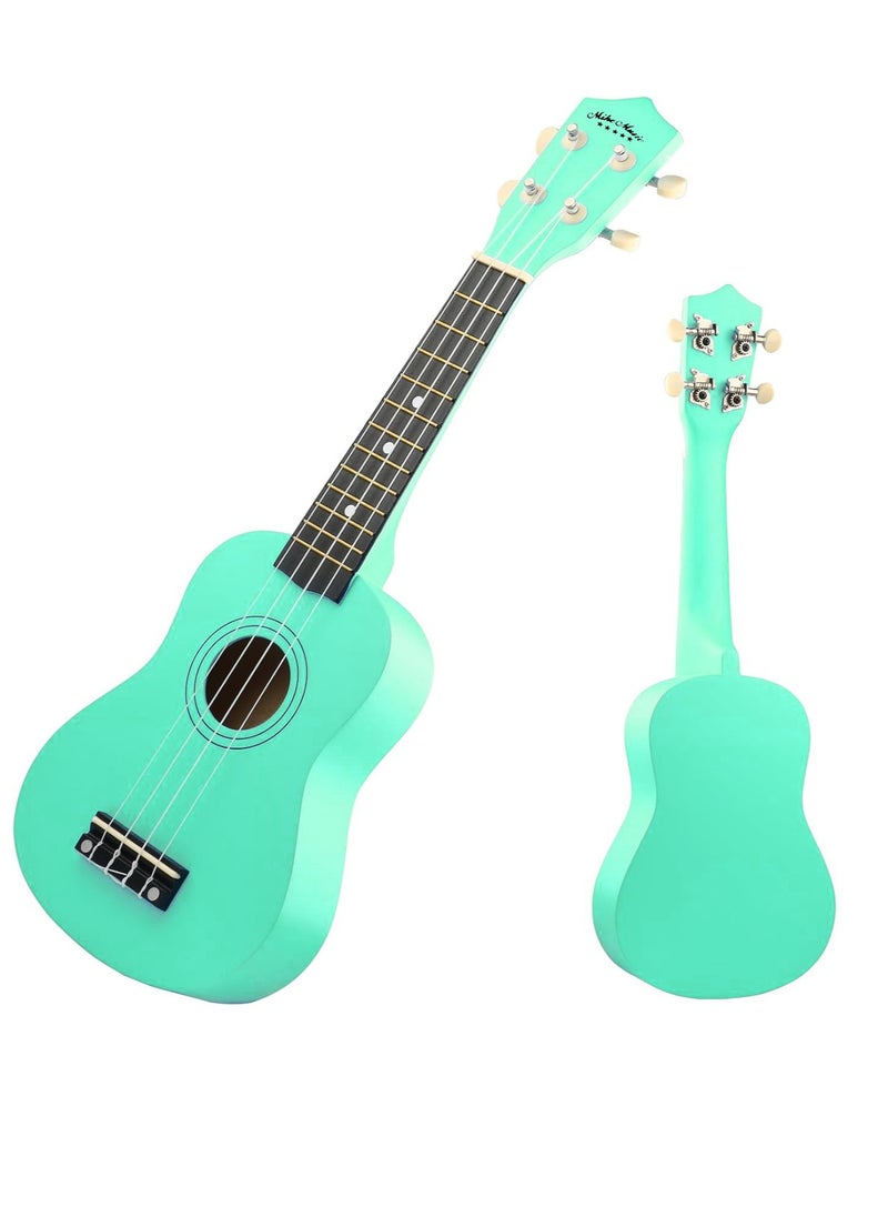 Mike Music - Soprano Ukulele for Kids Adults 21 inch Ukuleles for Beginners Ukalelee Uke Hawaii Mini Guitar for Kids Beginners Students Small Guitar Ukulele with Gig Bag, 1 Spare String and Pick-Green - Image 1