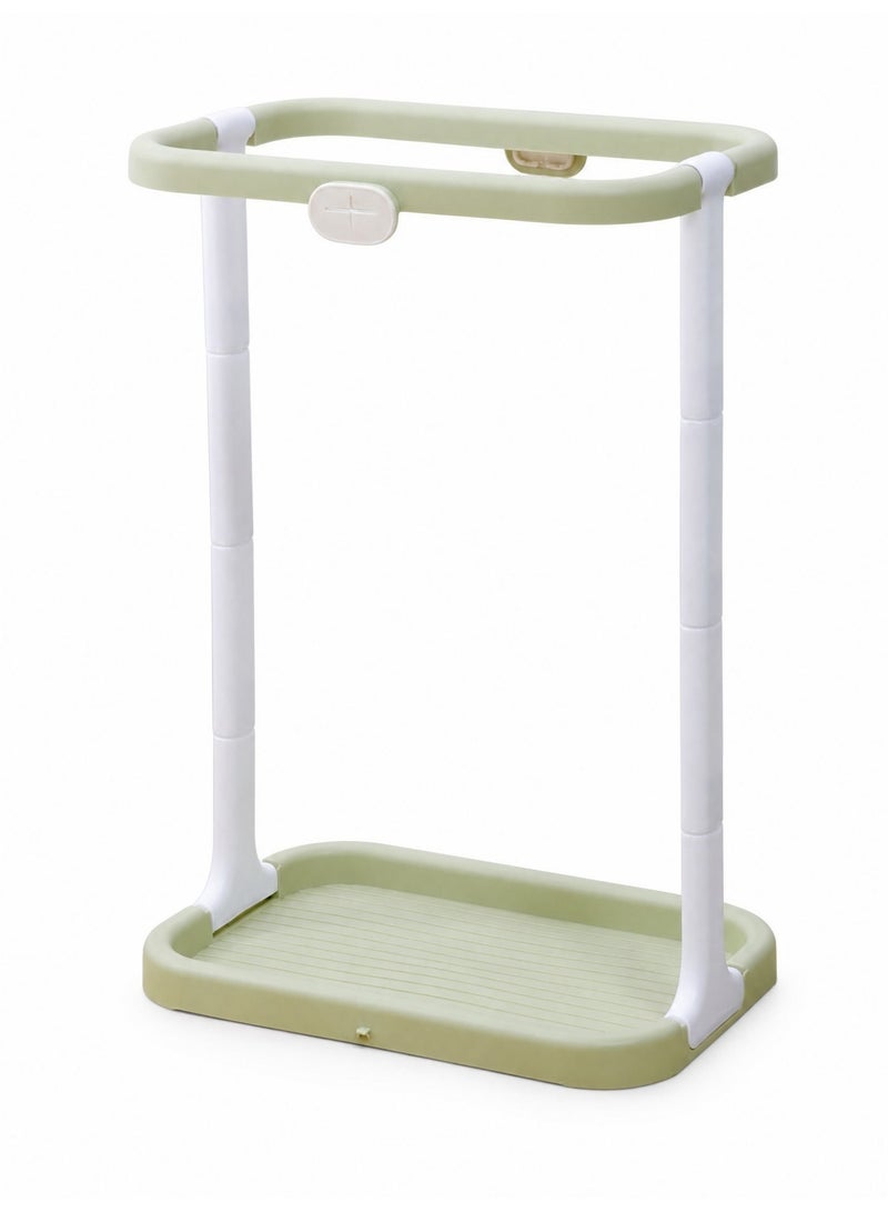Adjustable Garbage Bag Holder Folding Trash Bin Stand Height 41 to 54 cm Wide Opening Odor Control with Drip Tray Waste Sorting Rack for Kitchen Living Room Office Bathroom Outdoor Camping Includes One Roll 60 x 70 cm Garbage Bags - Image 2