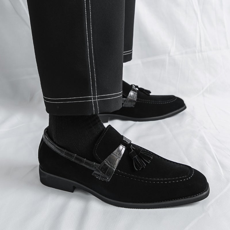 Large Size Men'S Suede Lazy Bean Shoes 2025 New British Men'S Tassel Casual Loafers - Image 5
