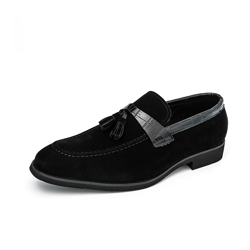 Large Size Men'S Suede Lazy Bean Shoes 2025 New British Men'S Tassel Casual Loafers - Image 1