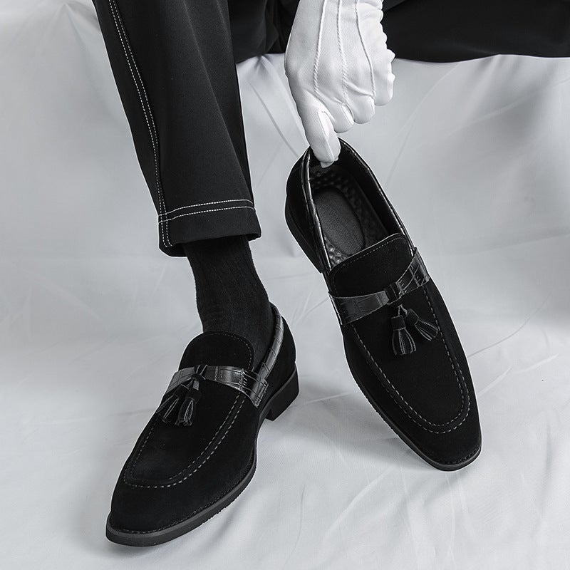 Large Size Men'S Suede Lazy Bean Shoes 2025 New British Men'S Tassel Casual Loafers - Image 3