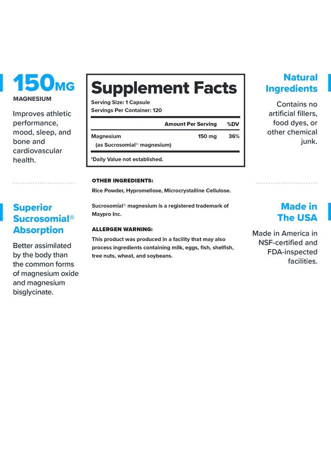 Legion Sucrosomial Magnesium Supplements High Absorption Magnesium Supplement For Women & Men Magnesium Mineral Supplements To Help Boost Athletic Performance & Overall Health 120 Servings - Image 3