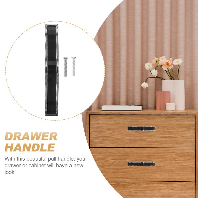 Black Crystal Cabinet Pulls 8Pcs 96mm Drawer Handles Wardrobe Door Pulls Kitchen Hardware - Image 5