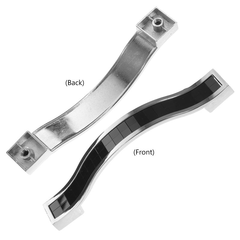 Black Crystal Cabinet Pulls 8Pcs 96mm Drawer Handles Wardrobe Door Pulls Kitchen Hardware - Image 4