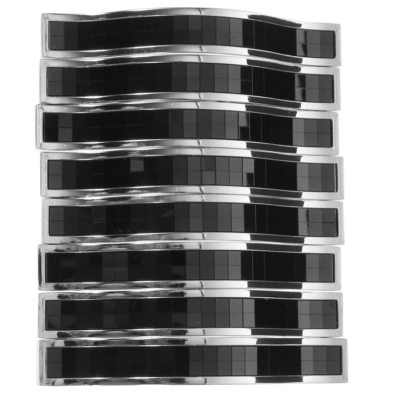 Black Crystal Cabinet Pulls 8Pcs 96mm Drawer Handles Wardrobe Door Pulls Kitchen Hardware - Image 2