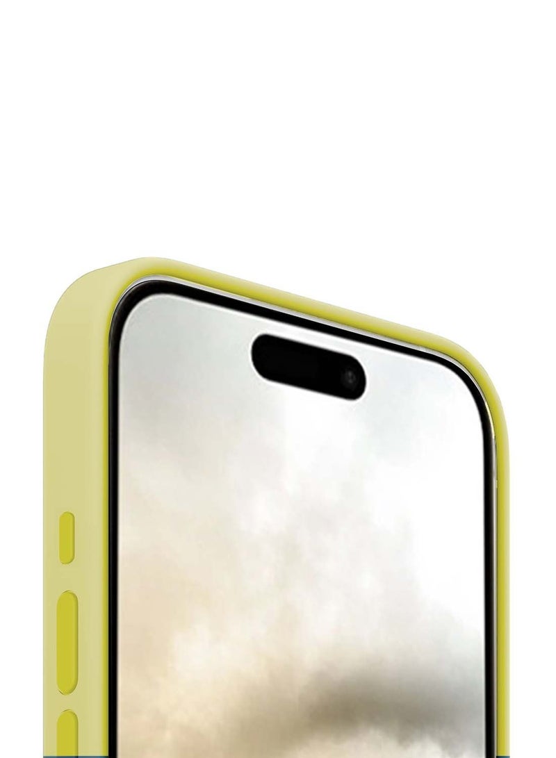 Wtech Apple iPhone 16 2024 Premium Soft Liquid Silicone Case Cover - Yellow - Image 4
