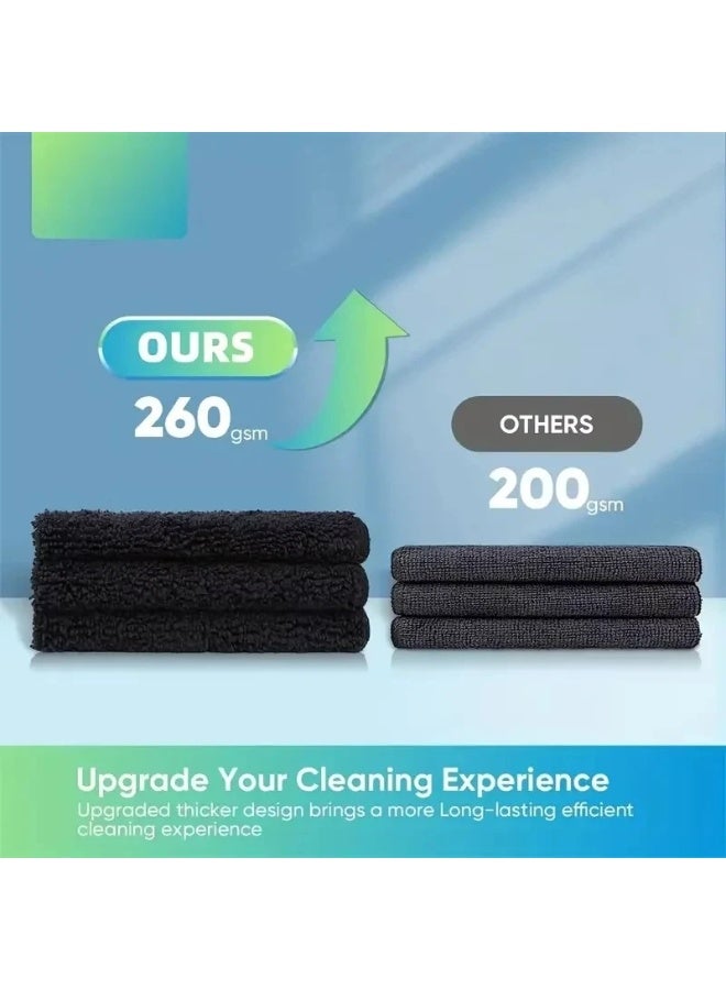 10 Pack Microfiber Cleaning Cloth Multi Purposes Kitchen Towel Set (30 X 30 Cm) Super Absorbent Reusable Cleaning Towels - Kitchen Cloth - Image 4