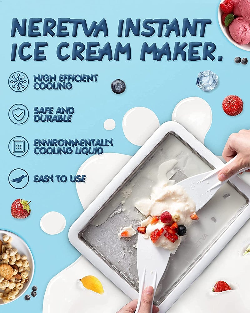 Ritmo صانع لفائف الآيس كريم - آلة طهي الطعام المقلي البارد، آلة الزبادي المقلي، صانع الآيس كريم الفوري القابل للغسل للاستخدام المنزلي. - Image 2