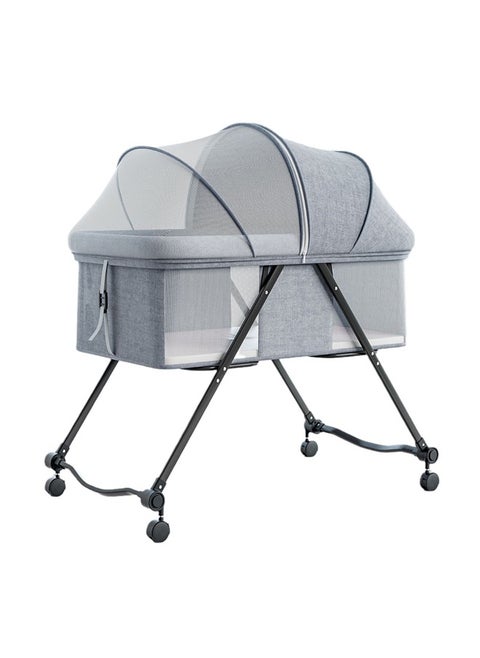 Bedside Sleeper Bedside Crib, Baby Bassinet Travel Baby Crib Baby Bed with Breathable Net,Adjustable Portable Bed