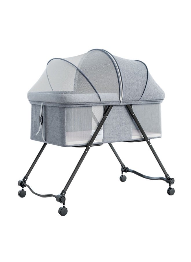 Bedside Sleeper Bedside Crib, Baby Bassinet Travel Baby Crib Baby Bed with Breathable Net,Adjustable Portable Bed